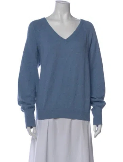 Pre-owned Reformation V-neck Sweater In Blue