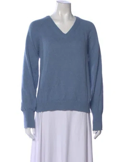 Pre-owned Reformation V-neck Sweater In Blue