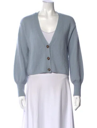 Pre-owned Reformation V-neck Sweater In Blue