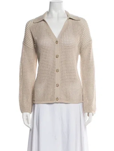 Pre-owned Reformation V-neck Sweater In Brown