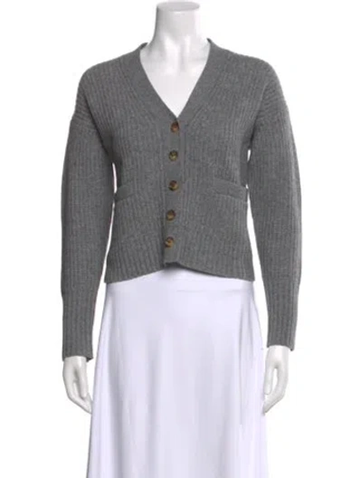 Pre-owned Reformation V-neck Sweater In Gray