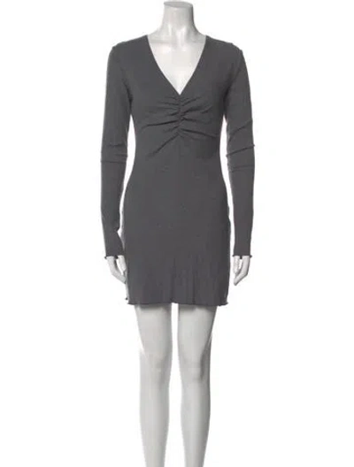 Pre-owned Reformation V-neck Sweater In Gray