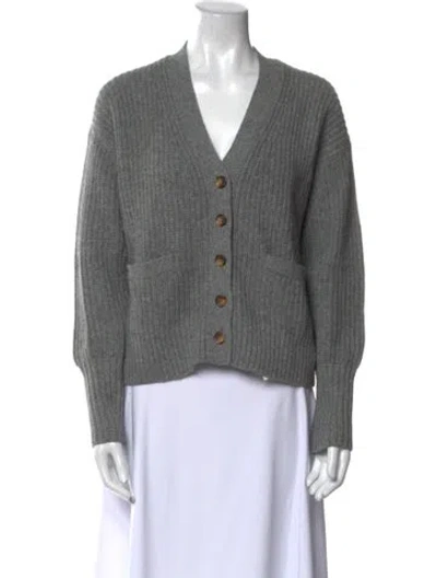 Pre-owned Reformation V-neck Sweater In Gray