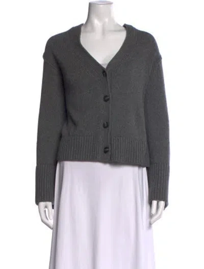 Pre-owned Reformation V-neck Sweater In Gray