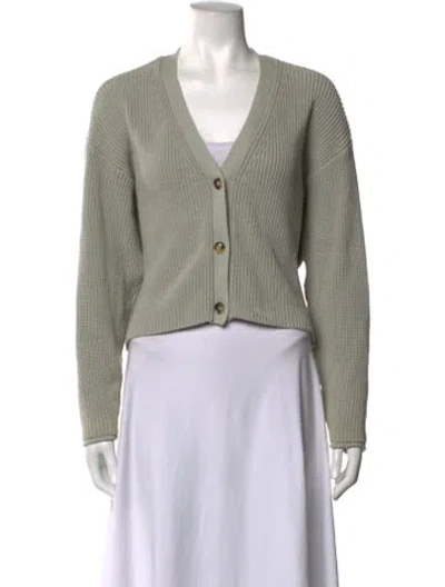 Pre-owned Reformation V-neck Sweater In Green