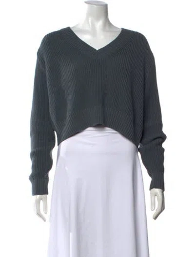 Pre-owned Reformation V-neck Sweater In Grey