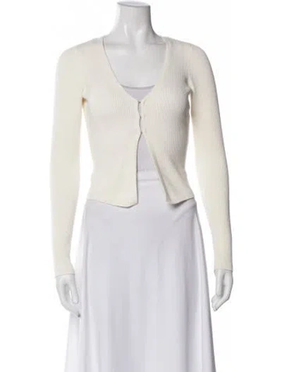 Pre-owned Reformation V-neck Sweater In Neutral