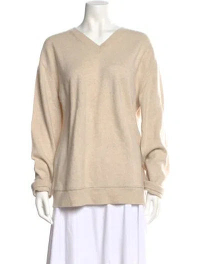 Pre-owned Reformation V-neck Sweater In Neutral