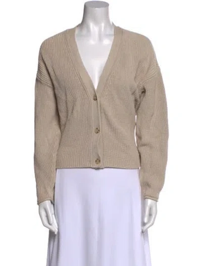 Pre-owned Reformation V-neck Sweater In Neutral