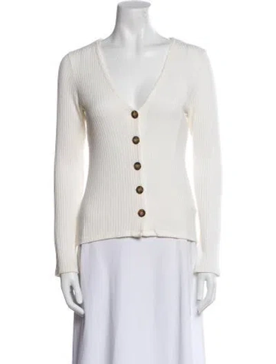 Pre-owned Reformation V-neck Sweater In Neutral