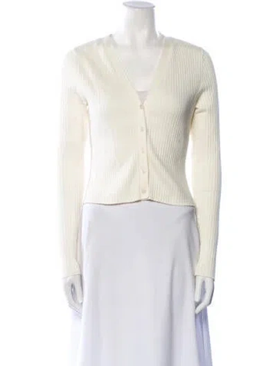 Pre-owned Reformation V-neck Sweater In Neutral
