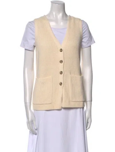 Pre-owned Reformation V-neck Sweater In Neutral