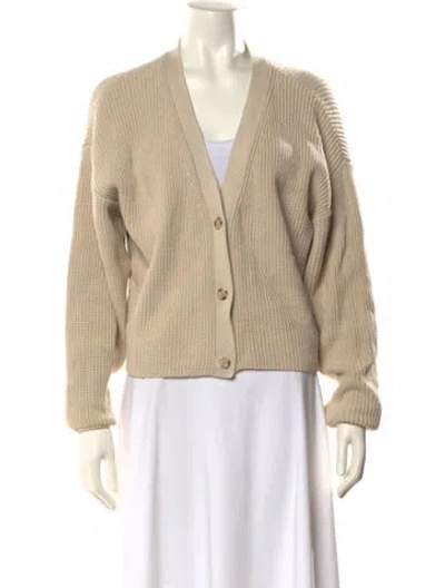 Pre-owned Reformation V-neck Sweater In Neutral