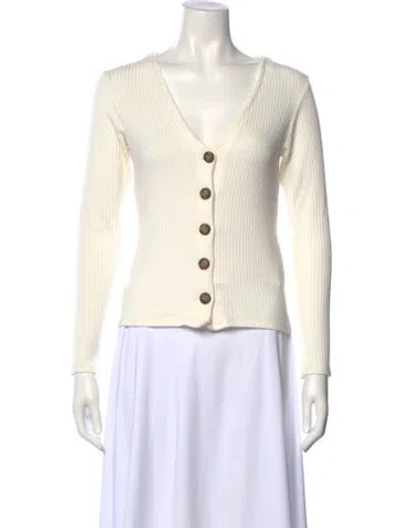 Pre-owned Reformation V-neck Sweater In Neutral