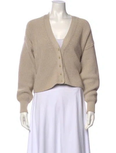 Pre-owned Reformation V-neck Sweater In Neutral