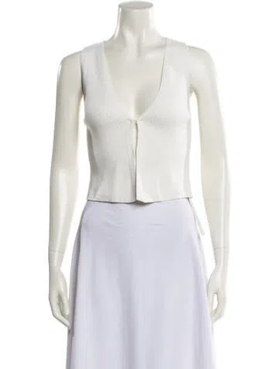 Pre-owned Reformation V-neck Sweater In Neutral