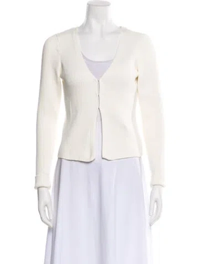 Pre-owned Reformation V-neck Sweater In Neutral