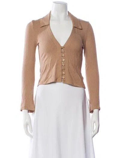 Pre-owned Reformation V-neck Sweater In Neutral