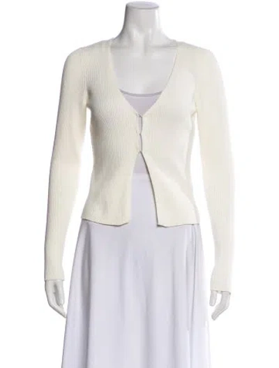 Pre-owned Reformation V-neck Sweater In Neutral