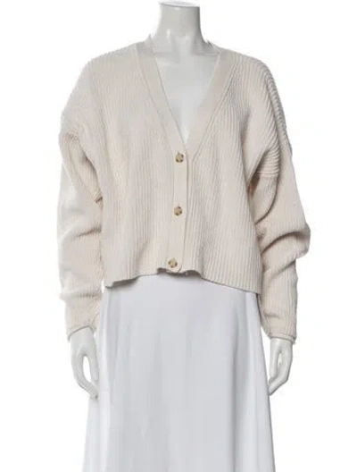 Pre-owned Reformation V-neck Sweater In Neutral