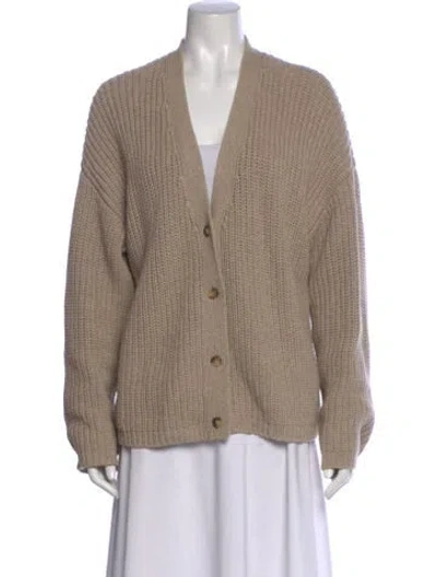 Pre-owned Reformation V-neck Sweater In Neutral
