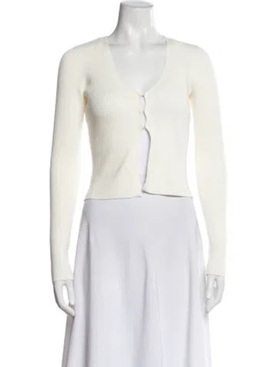 Pre-owned Reformation V-neck Sweater In Neutral