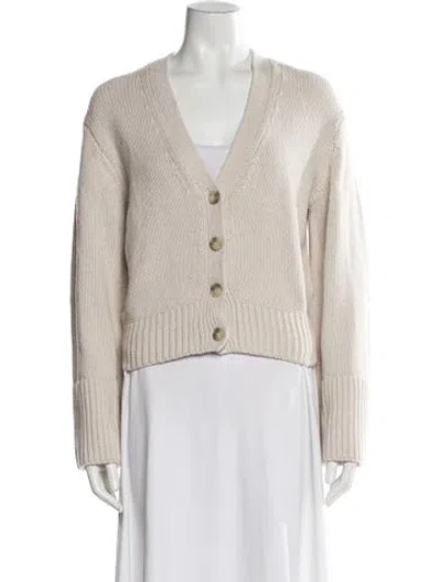 Pre-owned Reformation V-neck Sweater In Neutral