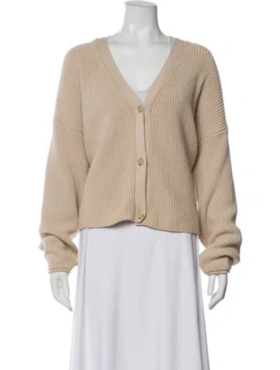 Pre-owned Reformation V-neck Sweater In Neutral