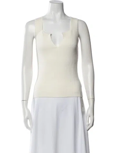 Pre-owned Reformation V-neck Sweater In Neutral