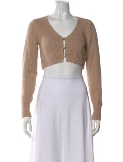 Pre-owned Reformation V-neck Sweater In Neutral