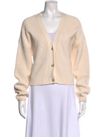 Pre-owned Reformation V-neck Sweater In Neutral