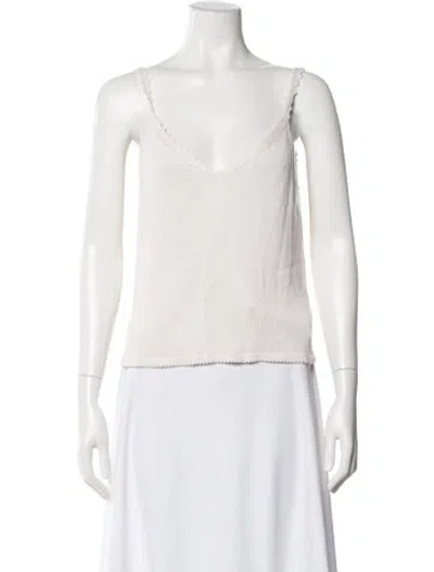 Pre-owned Reformation V-neck Sweater In Neutral