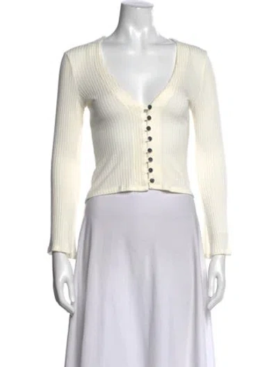 Pre-owned Reformation V-neck Sweater In Neutral