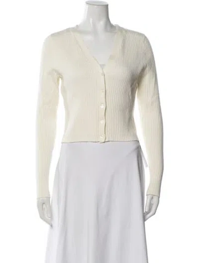 Pre-owned Reformation V-neck Sweater In Neutral