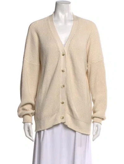 Pre-owned Reformation V-neck Sweater In Neutral