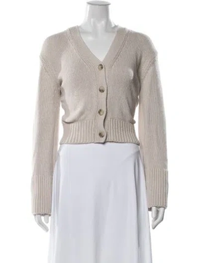 Pre-owned Reformation V-neck Sweater In Neutrals