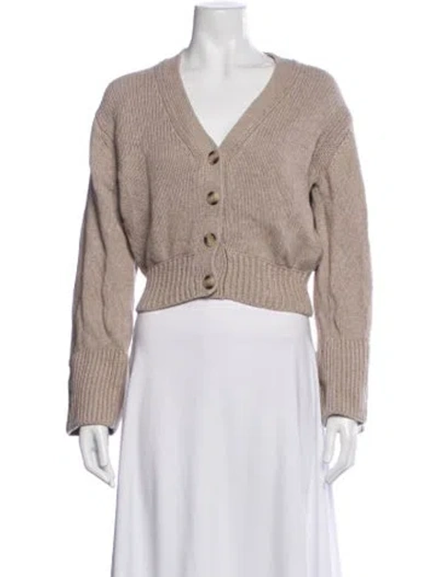 Pre-owned Reformation V-neck Sweater In Neutrals