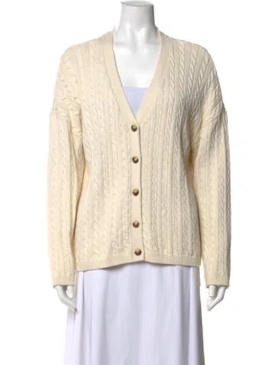 Pre-owned Reformation V-neck Sweater In Neutrals