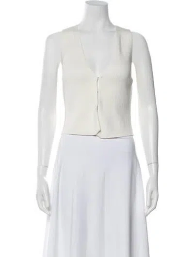 Pre-owned Reformation V-neck Sweater In Neutrals