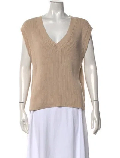 Pre-owned Reformation V-neck Sweater In Neutrals