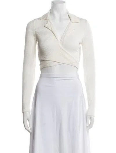 Pre-owned Reformation V-neck Sweater In Neutrals