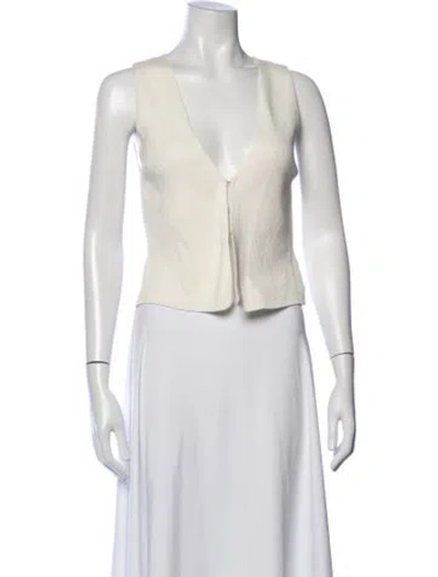 Pre-owned Reformation V-neck Sweater In Neutrals