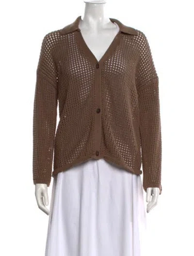 Pre-owned Reformation V-neck Sweater In Neutrals