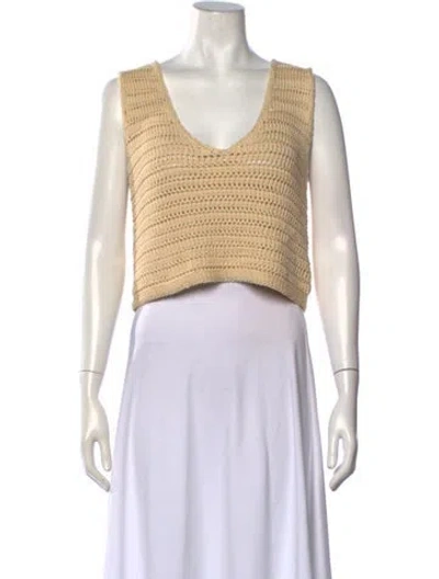 Pre-owned Reformation V-neck Sweater In Neutrals