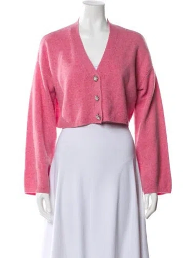 Pre-owned Reformation V-neck Sweater In Pink