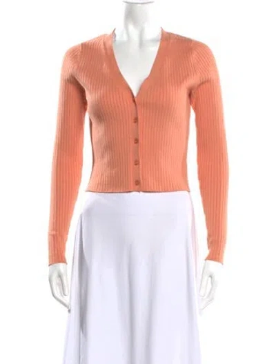 Pre-owned Reformation V-neck Sweater In Pink