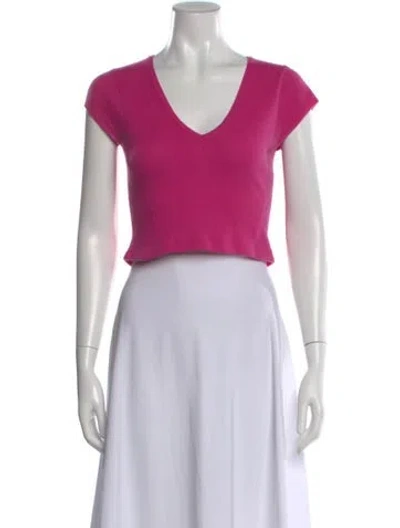 Pre-owned Reformation V-neck Sweater In Pink