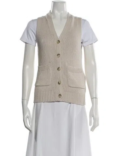 Pre-owned Reformation V-neck Sweater W/ Tags In Neutral