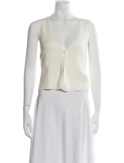 Pre-owned Reformation V-neck Sweater W/ Tags In Neutrals