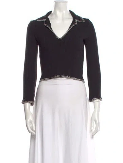 Pre-owned Reformation V-neck Sweater In White